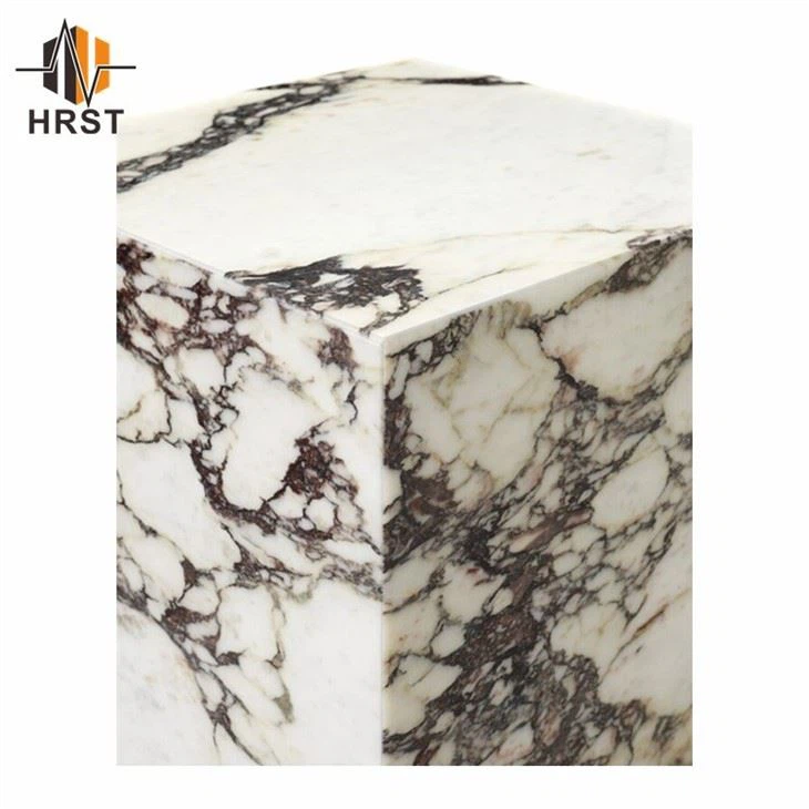 Luxury Calacatta Violet Marble Plinth Coffee Table