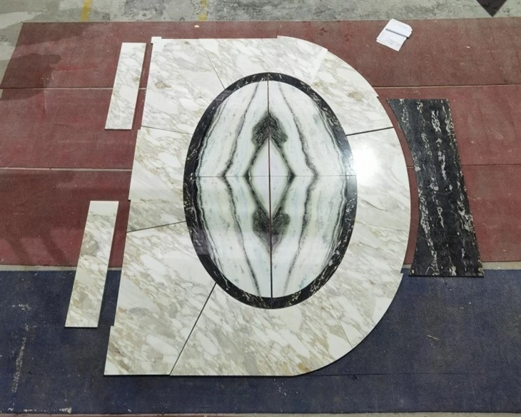 black marble tiles